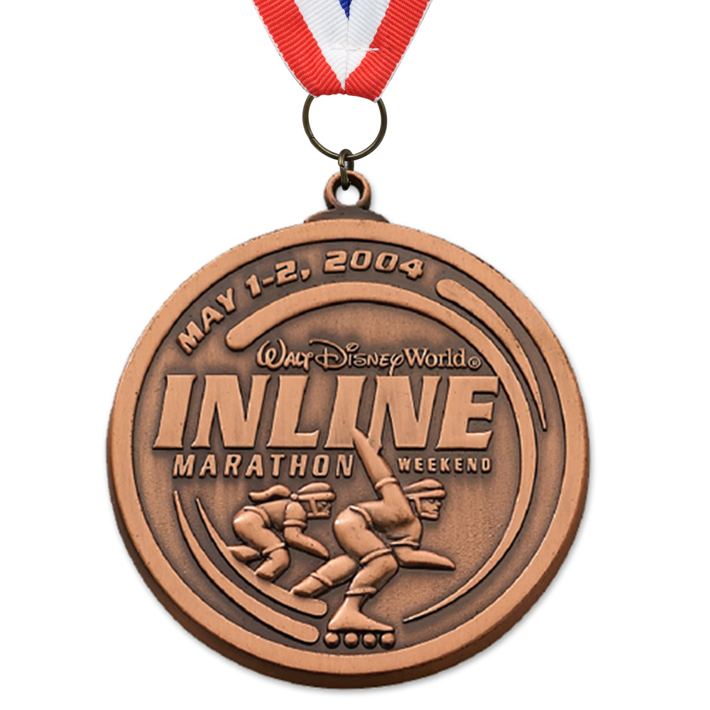 Custom Graduation Medal Blank Round Medal Basketball Running Sports Medals With Ribbon