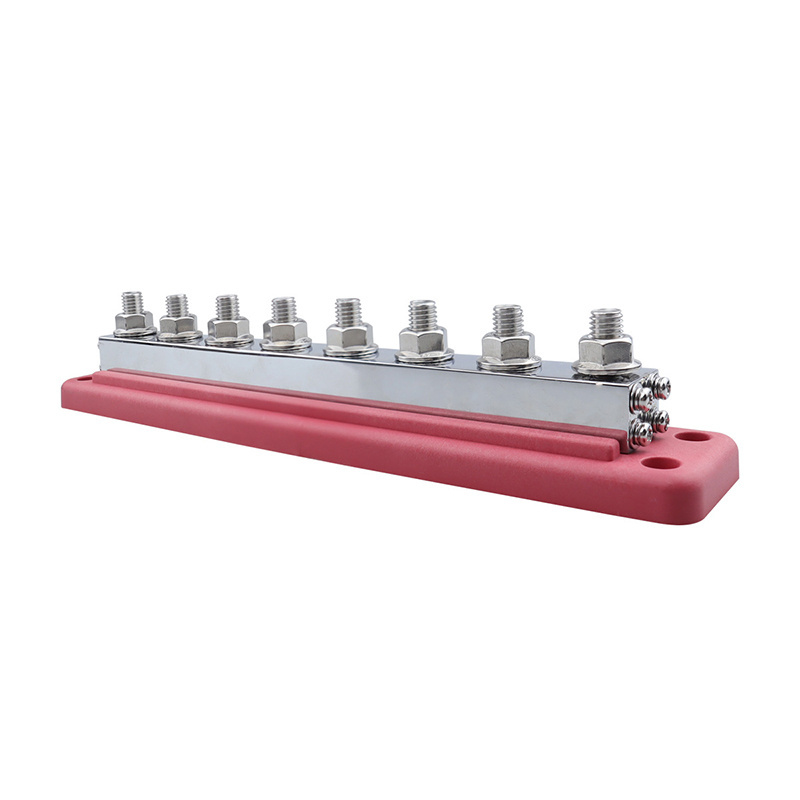 High quality Heavy Duty Busbar 600A Copper 12V- 48V M10 Studs Power Distribution Block Bus Bar for Solar