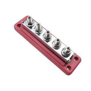 Max 600A High Amp Heavy Duty Bolt DC Copper Distribution Block 48V DC Busbar Terminal Studs for Battery Marine