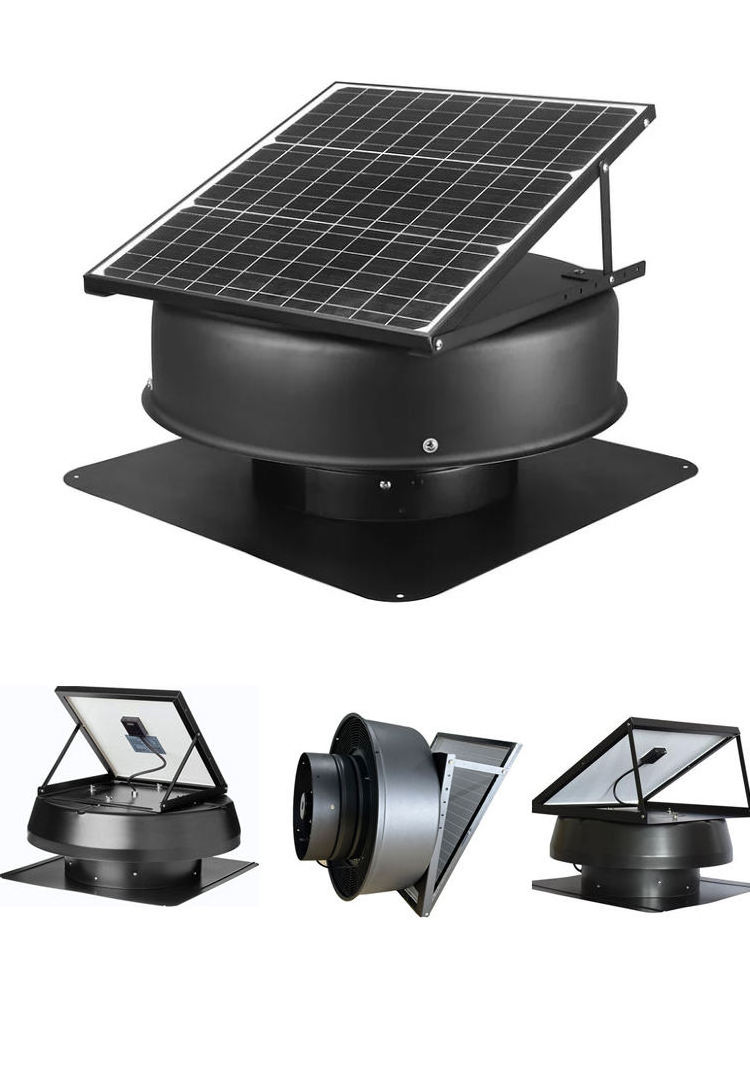 Large Turbine Solar Panel Fan Attic Ventilation Greenhouse Lolar Vent Roof Heat Extraction Negative Pressure Wall Exhaust Fan