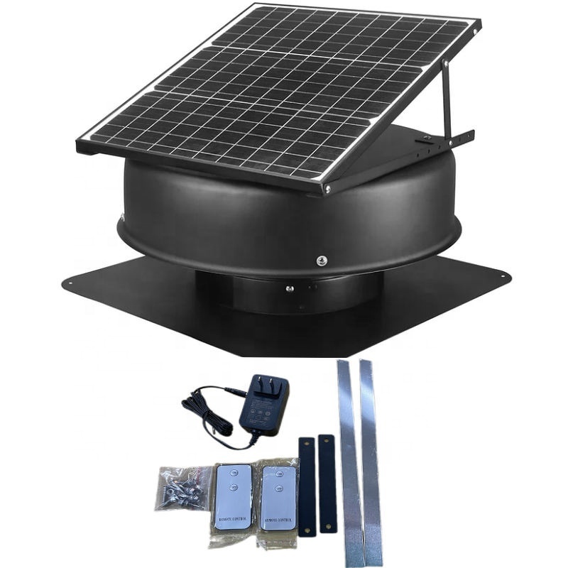 Large Turbine Solar Panel Fan Attic Ventilation Greenhouse Lolar Vent Roof Heat Extraction Negative Pressure Wall Exhaust Fan