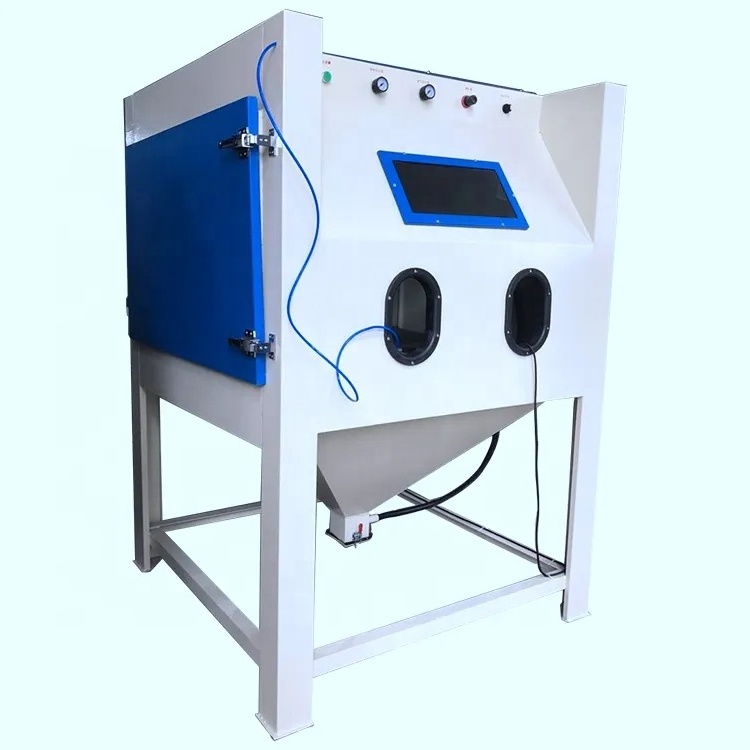 Manual cleaning metal Dustless sandblasting machine Dry Sand Blasting Booth pressure sand blasting machine