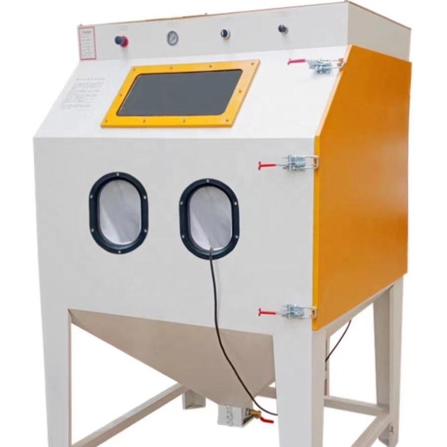 Manual cleaning metal Dustless sandblasting machine Dry Sand Blasting Booth pressure sand blasting machine