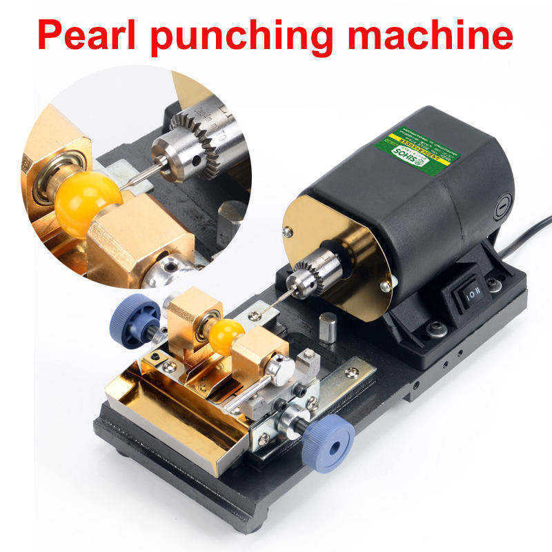 380W Hand beads Pearl Drilling Machines  For Shell Coral Amber Stone walnut wax jade punch Jewelry Tools