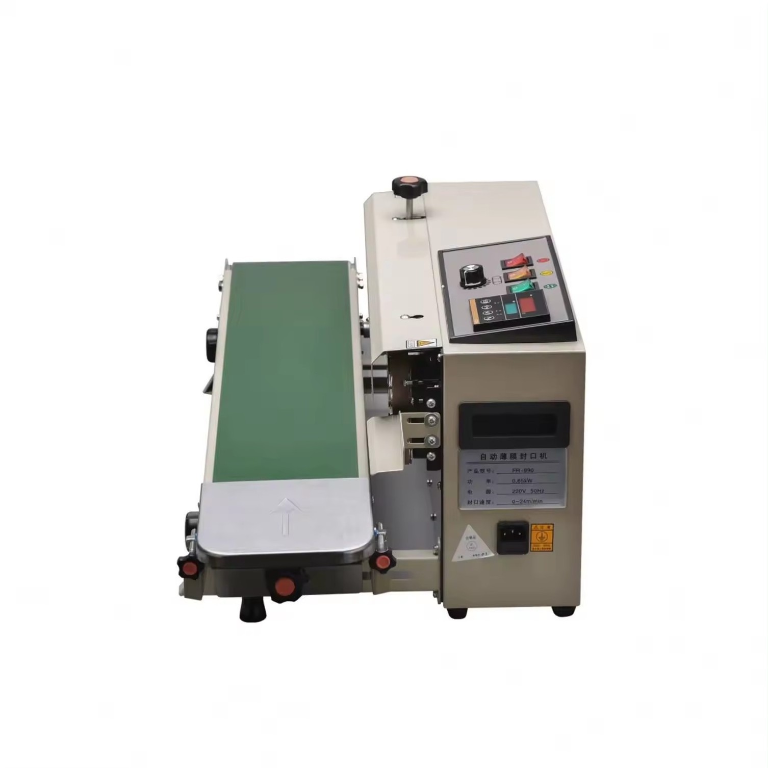 Automatic Horizontal Plastic Film Bags Heat  Continuous Band Sealer Machine PVC /POF film Cable Heat Tunnel Sealing Machine