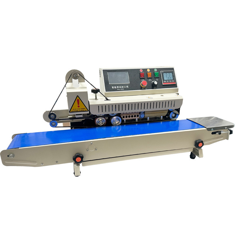 Automatic Horizontal Plastic Film Bags Heat  Continuous Band Sealer Machine PVC /POF film Cable Heat Tunnel Sealing Machine