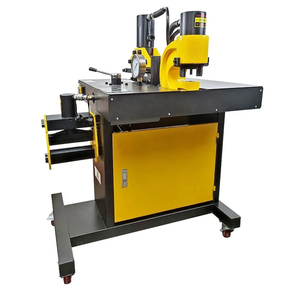 Busbar 3In1 Hydraulic Punching Bending Cutting Busbar Processing Machine For Iron Plate Copper Aluminum Bar