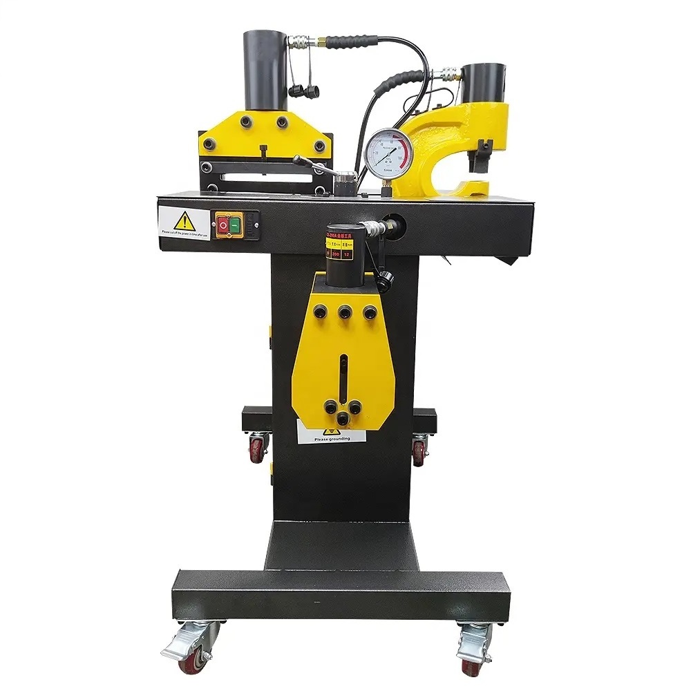 Busbar 3In1 Hydraulic Punching Bending Cutting Busbar Processing Machine For Iron Plate Copper Aluminum Bar