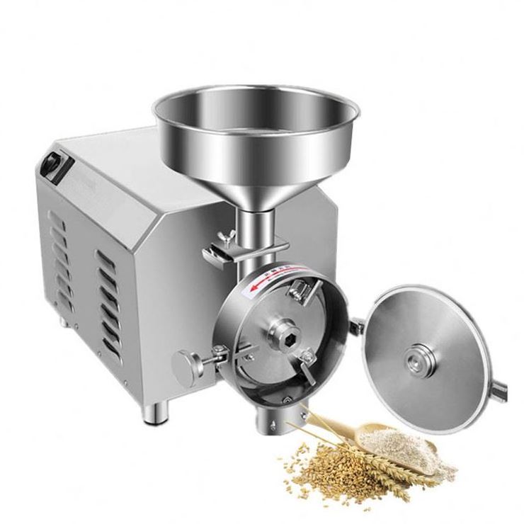 Small Rice Corn Spice Grinder Machine Flour Mill Grain Grinding Cinnamon Mill Grinder Commercial Stainless Steel Kitchen Spice