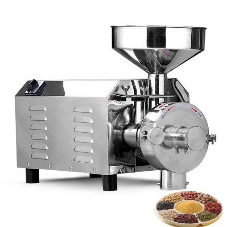 Food Grade Stainless Steel Powerful Electric Grinder Coffee Powder Making Machine Corn Grinding Machine