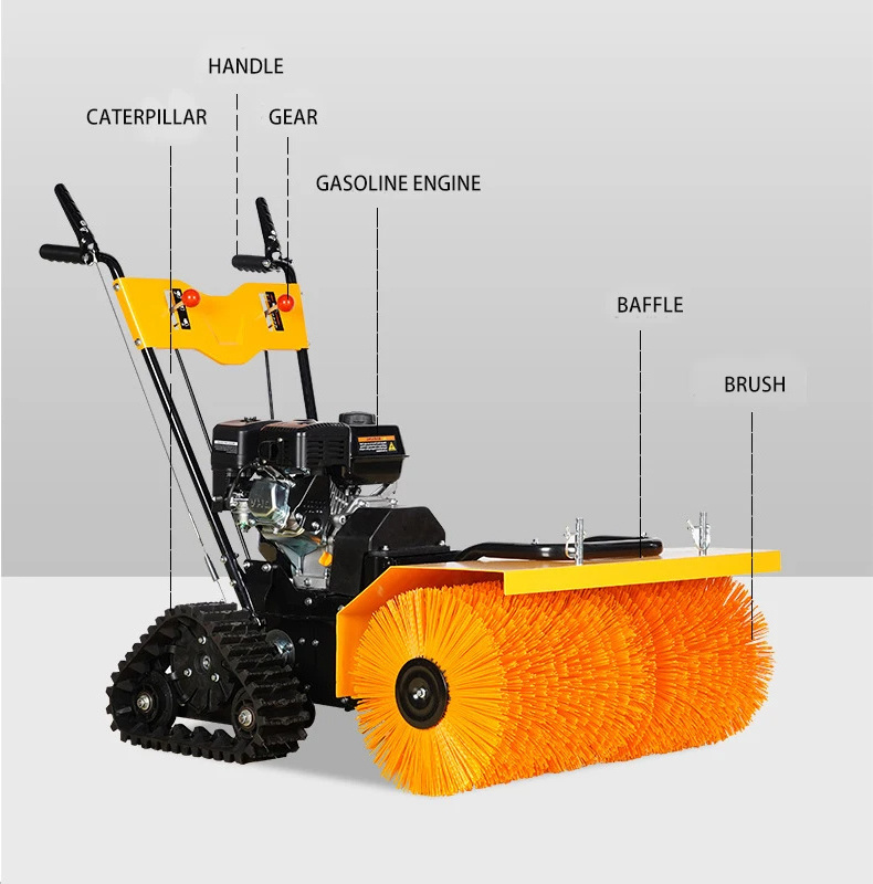 Multifunction Small Snow Thrower Hand Walk-Behind Hydraulic Snowplow  Machine Cleaner  Road Machines