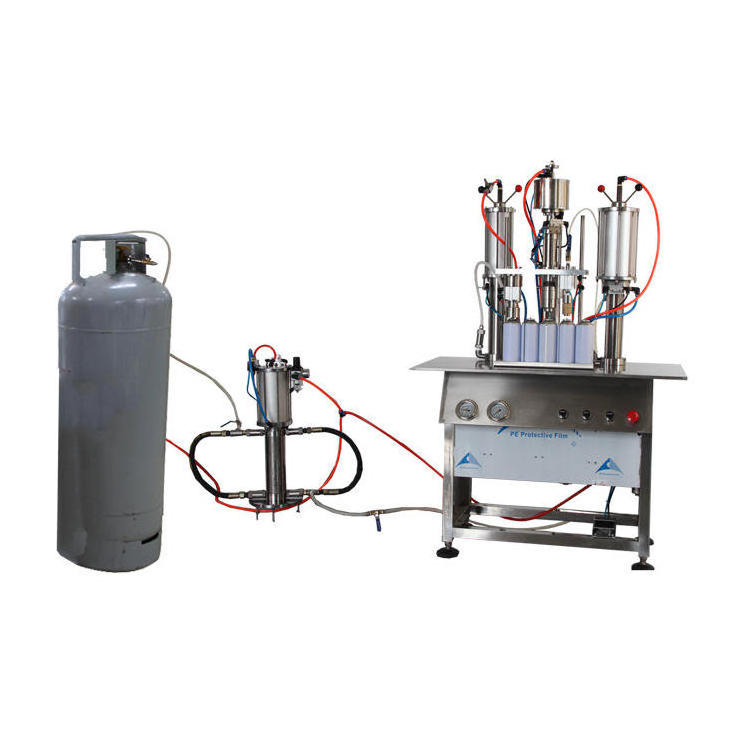 Sealing Machine For Spray Can And Filling Sealing Machine Spray Can Air Freshener Filler aerosol Gas Filling