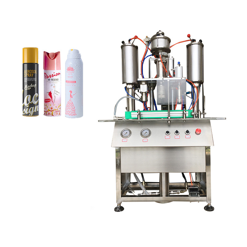 Sealing Machine For Spray Can And Filling Sealing Machine Spray Can Air Freshener Filler aerosol Gas Filling