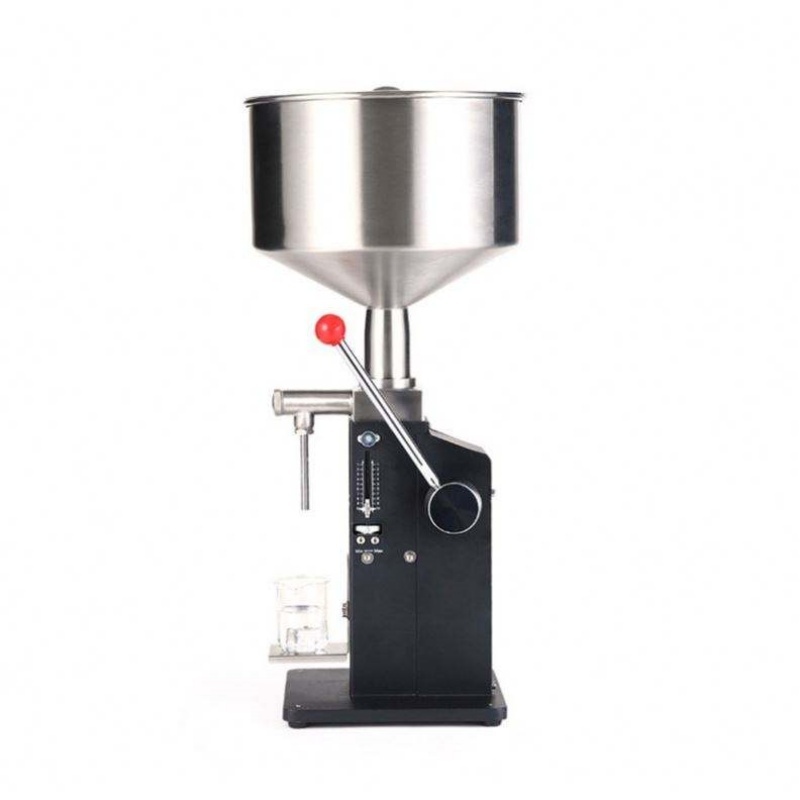 5-50ml 200-1000BPH 304 Stain Steel 10L Lip Gloss Manual Hand Pressure Cosmetic Paste Liquid Piston Filling Machine