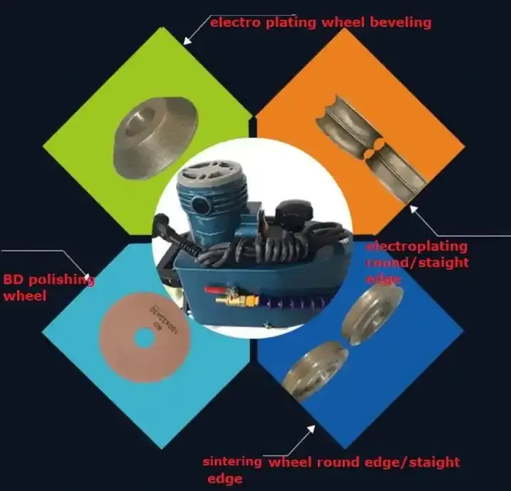 Po5 Round Diamond Granite Glass Stone Ceramic Emarble Dge Smoothing Beveling Straight line Edging Polishing Machine Small