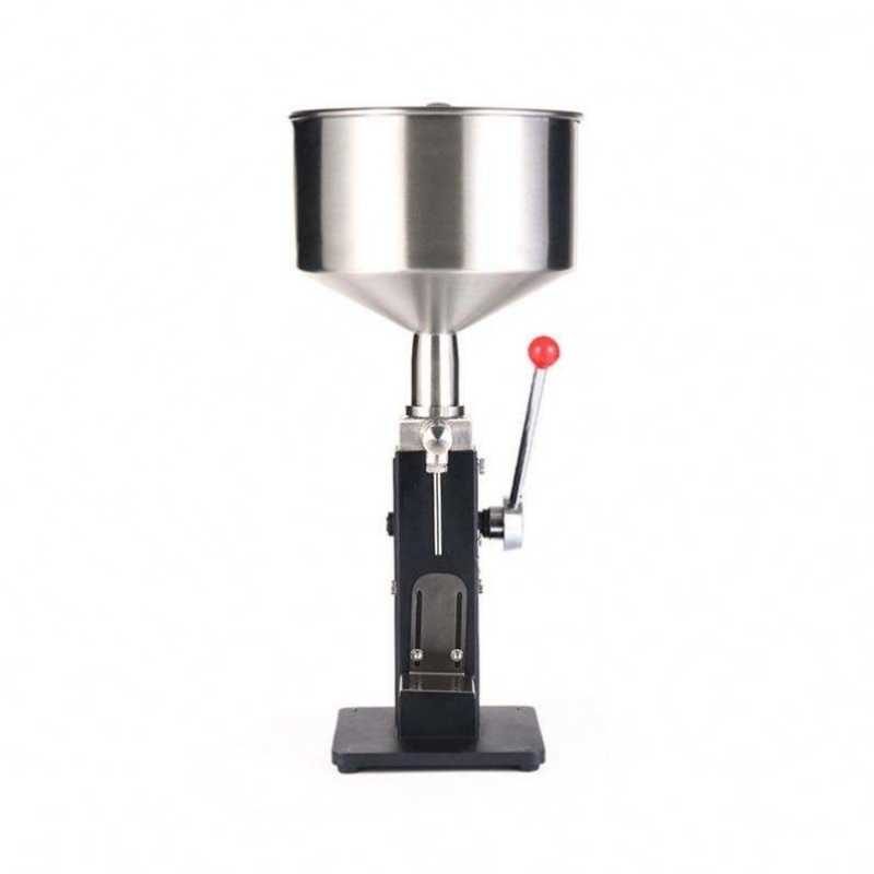 5-50ml 200-1000BPH 304 Stain Steel 10L Lip Gloss Manual Hand Pressure Cosmetic Paste Liquid Piston Filling Machine