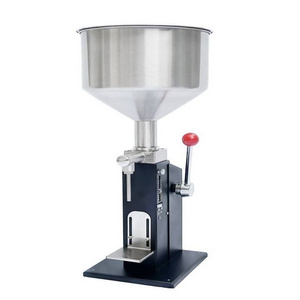 5-50ml 200-1000BPH 304 Stain Steel 10L Lip Gloss Manual Hand Pressure Cosmetic Paste Liquid Piston Filling Machine