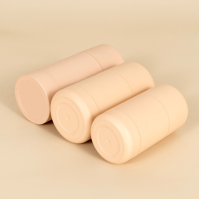 50ml 75ml Custom empty biodegradable wheat straw PCR twist up Deodorant Stick Antiperspirant Round tube Container