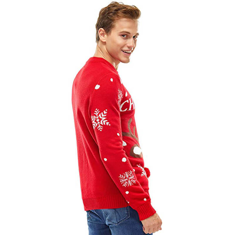 sweater manufacturer custom ugly christmas sweater jumpers crew neck  unisex jacquard ugly christmas sweaters for adults