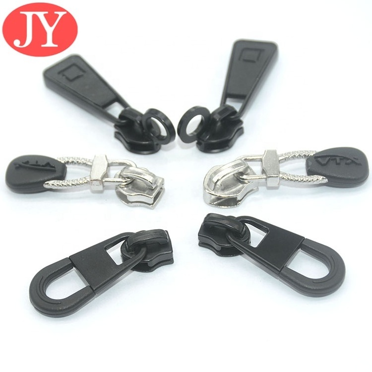 5# metal zipper head zip TPU slider zipper pull custom slider PVC zipper pull for backpack