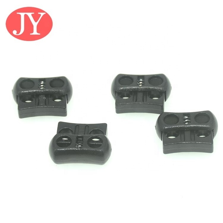 Plastic Black Spring Stoppers Barrel Toggles Elastic Cord Lock