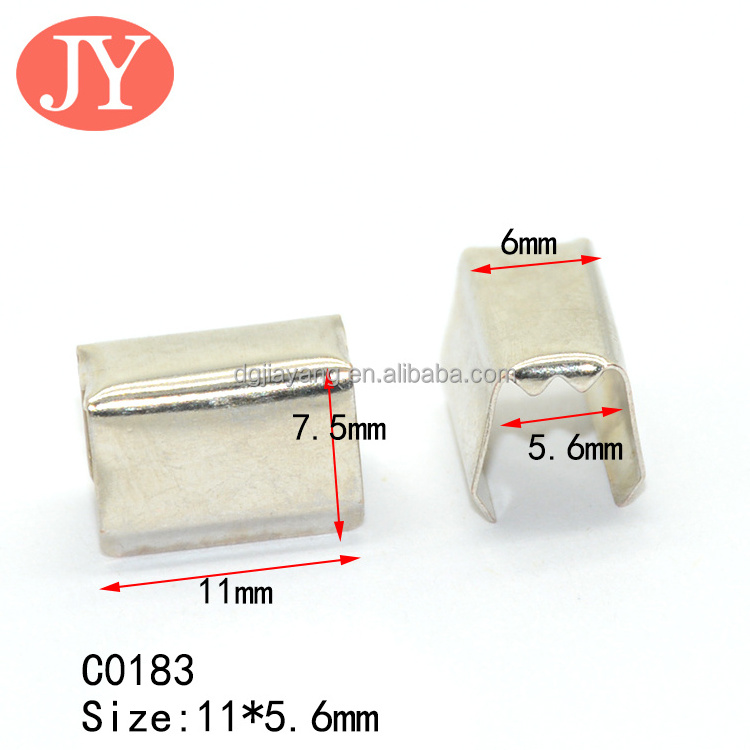 6*12mm Metal Square Leather Cord Crimping End webbing  String Fastener Rope Clip For DIY Bracelet Jewelry Making Findings