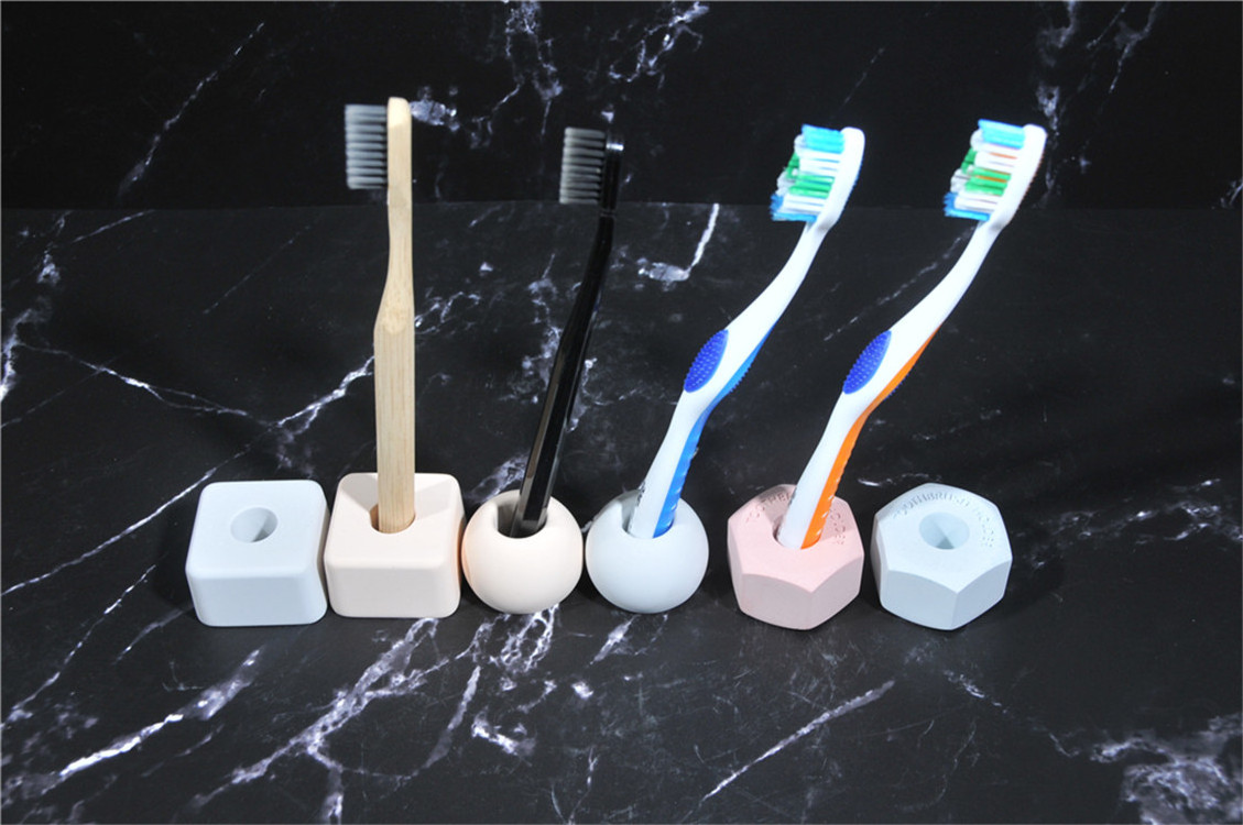 Mini Handmade Pen Holder Diatomite Toothbrush Holder for Countertop