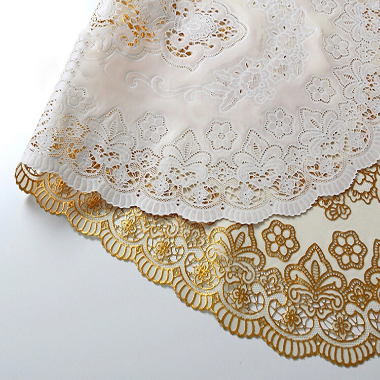 2023 new design 30*46cm oval vinyl lace placemats