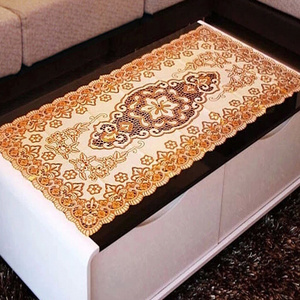 PVC gold silver 40*84cm placemats oval design summary