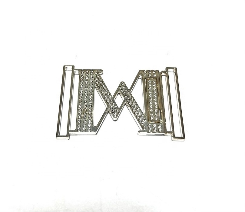 Manufacturer Customized Logo Fashion Zinc Alloy Metal Name Plate Belt Buckle