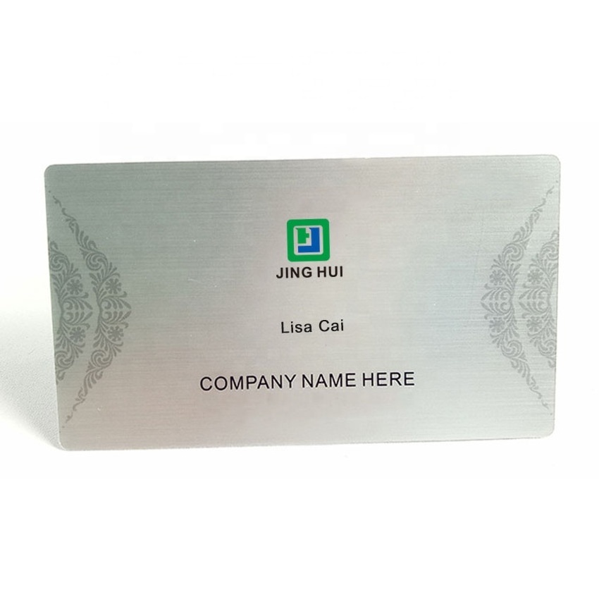 Stainless Steel Custom Metal Business Cards Metal Credit Card Blank With NFC Custom Credit Card