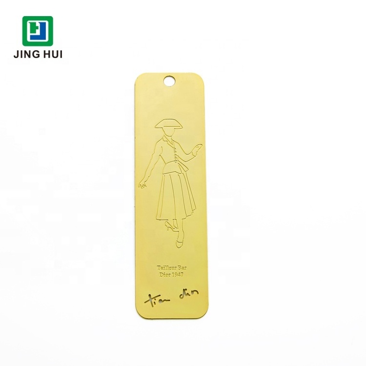 Personalized Custom Design Bookmarks Blank Metal Book Marks Die Casting Gold Sliver Plated Metal Bookmark Metal Crafts