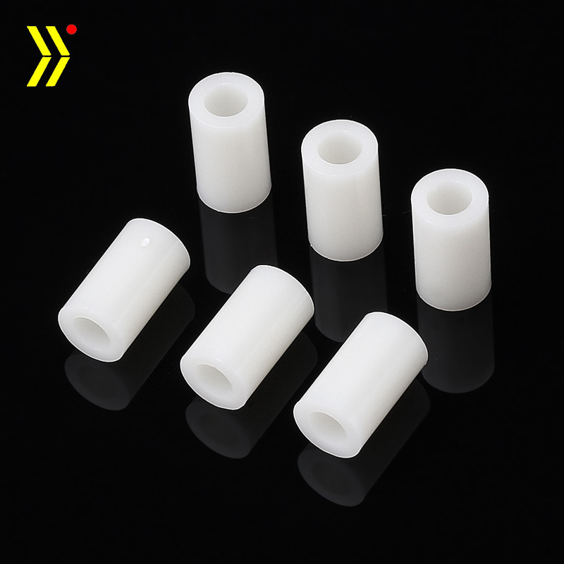 Custom plastic machinind cnc parts round delrin spacer