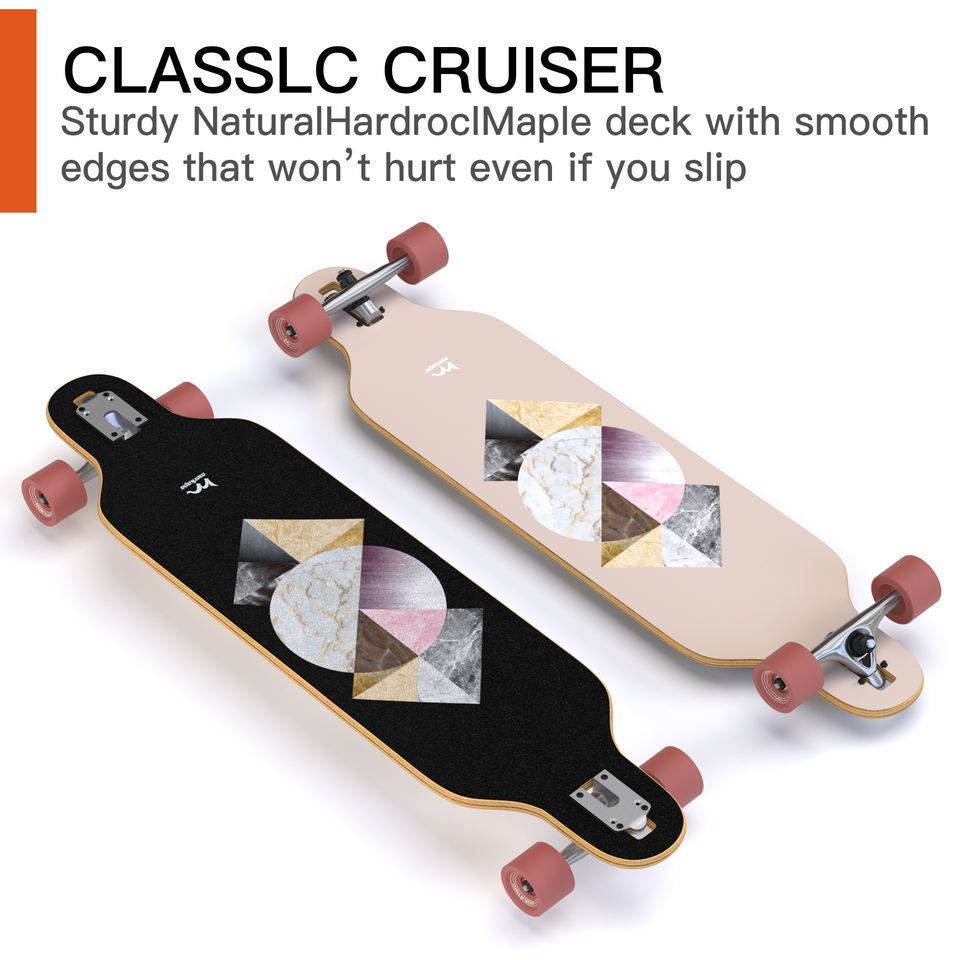 Cheap Custom 4 rounds custom professional adult dancing longboard skateboard board blank deck