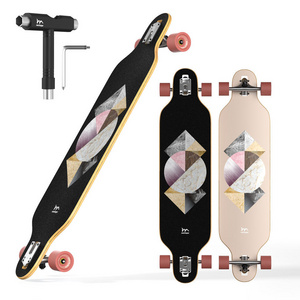 Cheap Custom 4 rounds custom professional adult dancing longboard skateboard board blank deck