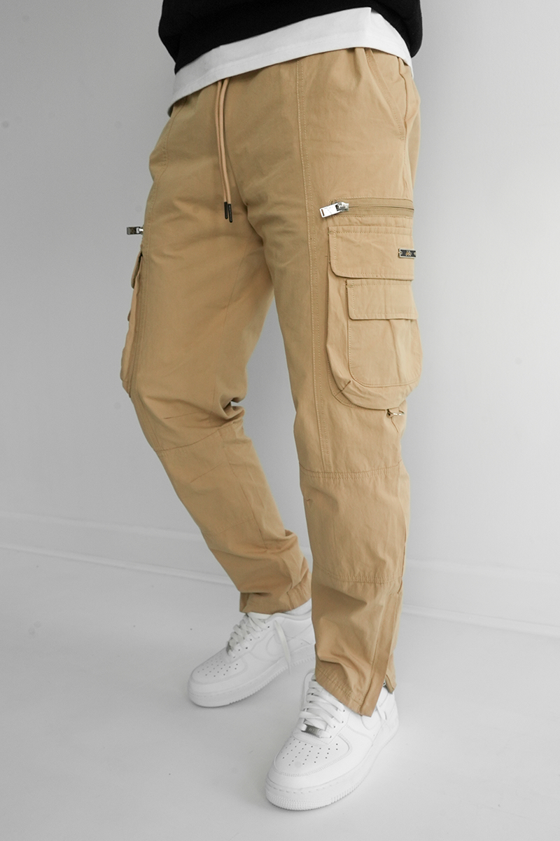 Customize Men  Slim Fit cargo Pant with Woven stretch twill heavyweight cotton fabric