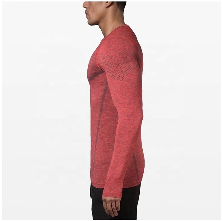 athletic apparel manufacturers sportswear Full Sleeve For Men Long Seamless T Shirt with thumb hole