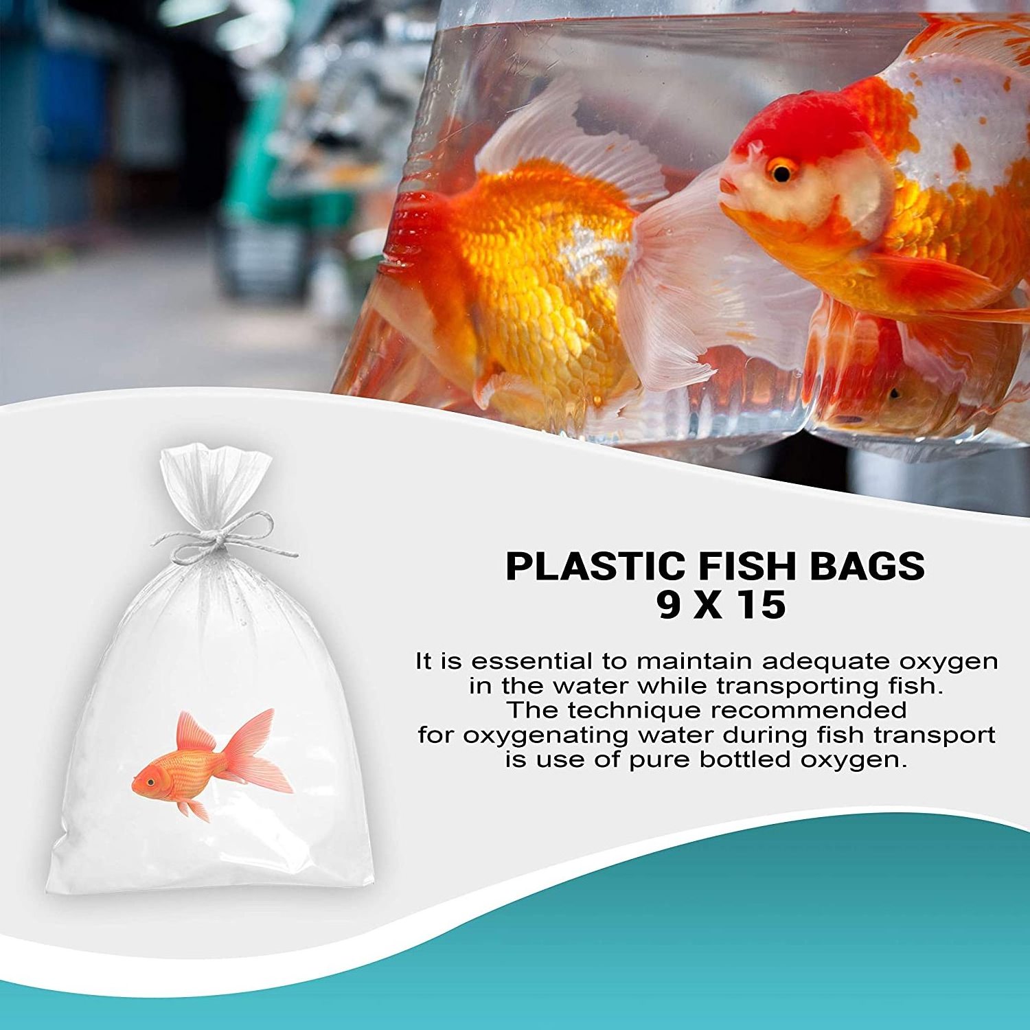 Transport Fish Shipping Bag Aquarium Packing PE Square Bottom Plastic Live Live Fish Bag