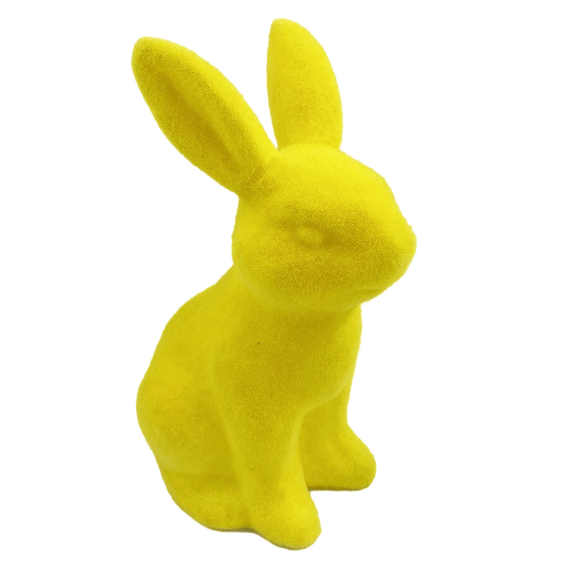 Wholesaler Customized Color Easter Flocking Rabbit 12inch Flocking Bunny Easter Moss Plush Bunny for Easter Decoration