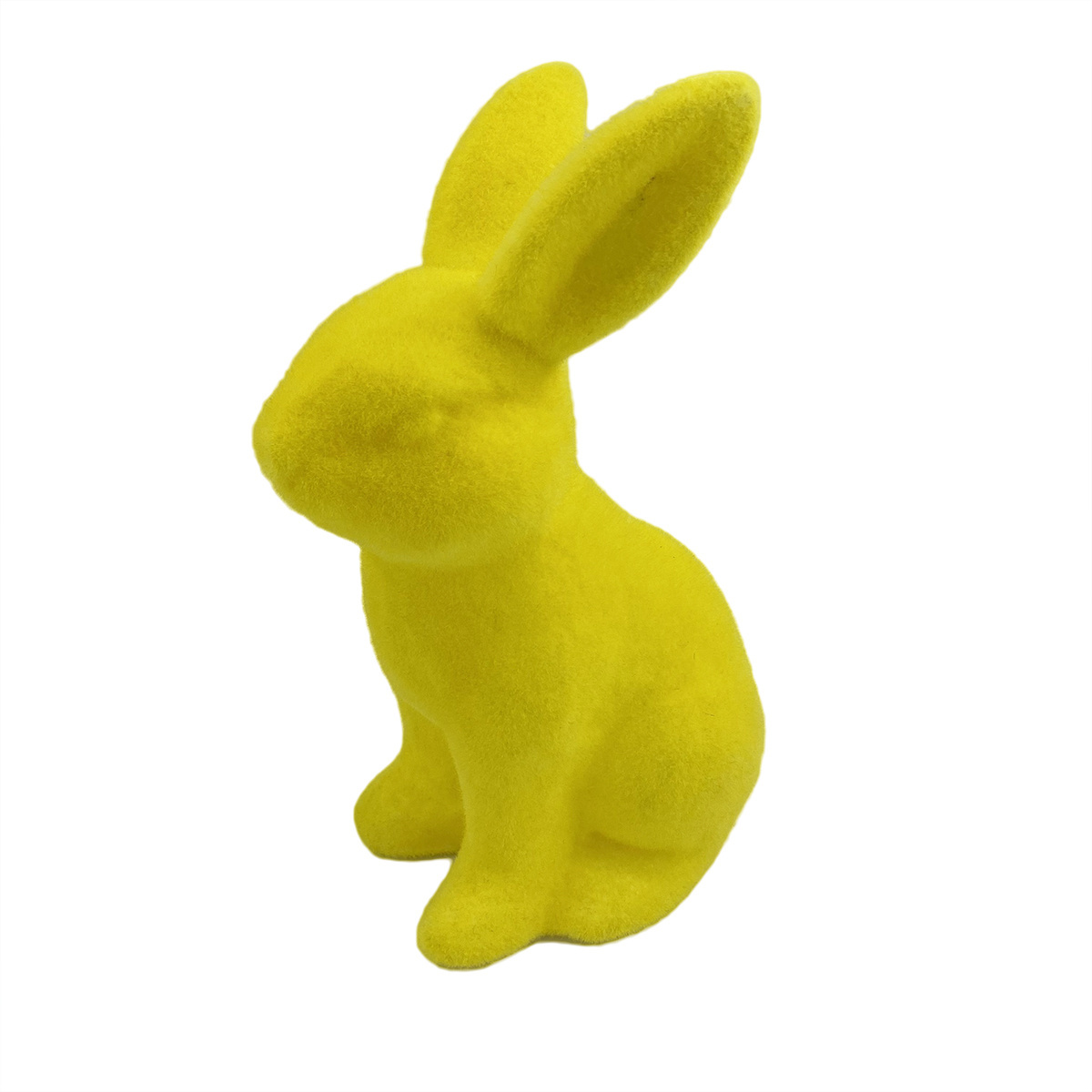 Wholesaler Customized Color Easter Flocking Rabbit 12inch Flocking Bunny Easter Moss Plush Bunny for Easter Decoration