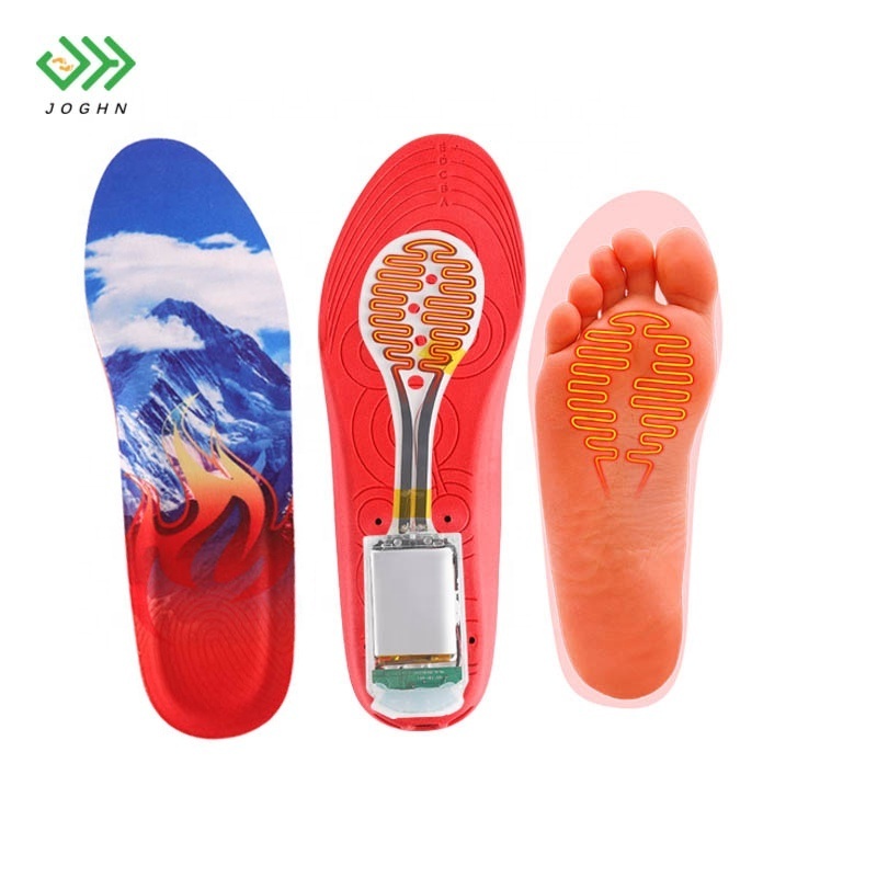 JOGHN Outdoor Camping Usb Electric Heated Shoe Insole Thermal With Heating Insoles For Shoes Warm Rechargeable Heated Insole