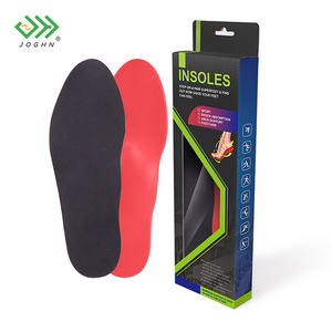 JOGHN Anti Slip Impact Absorption Flat Foot Confort Plantar Fasciitis Shoe Pad Plantilla Shock Absorption Insoles For Shoes