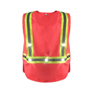 Reflective safety vest for kids Biking running led reflective vest Night High Light reflective vest safety