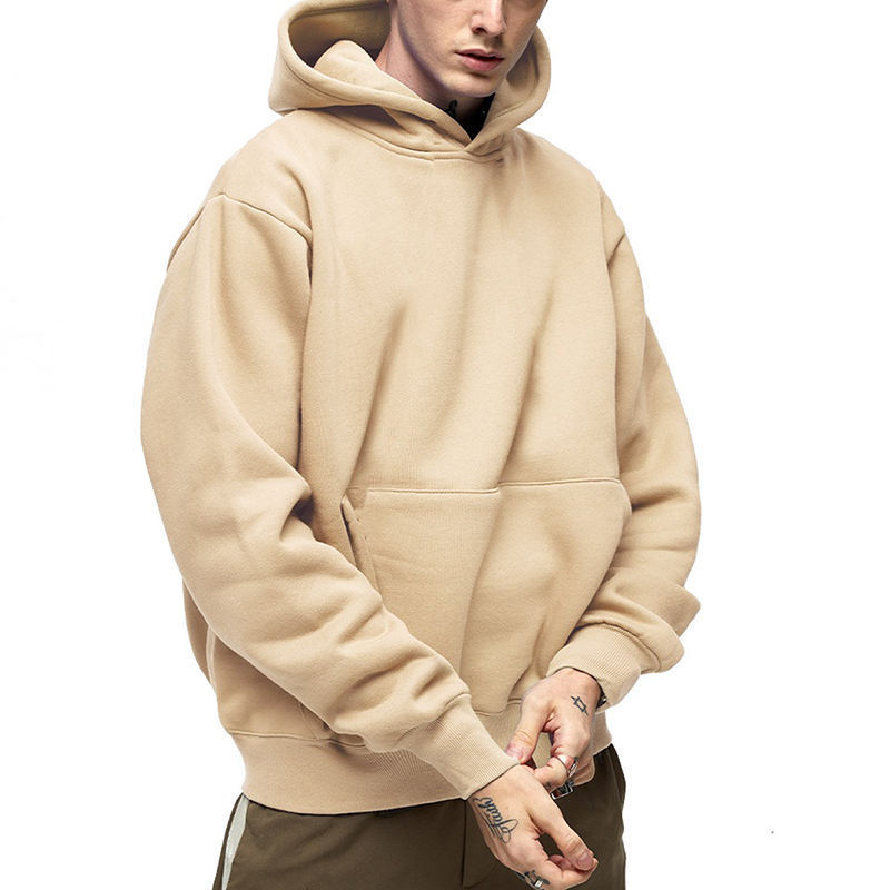 French Terry Fleece baggy Blank 300 320 330 350 360 400 gsm Hoodie with no string Cotton Oversized 350gsm lightweight Hoodie men