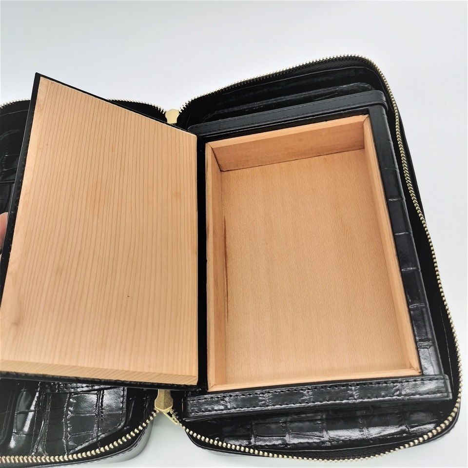 High Quality Genuine Leather Cigar Box Holder For Cigar Packaging