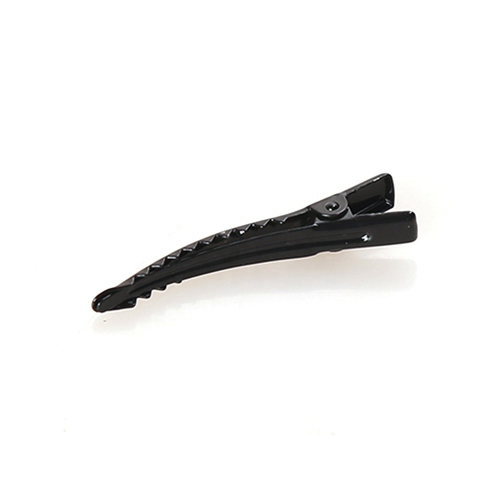 Salon Accessories Duck Bill Clips Girls Metal 4.5cm short Painted Black alligator hair clips