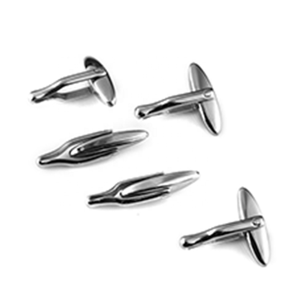 Manufacturer metal raw cufflinks backs 20mm stainless steel blank cufflink base