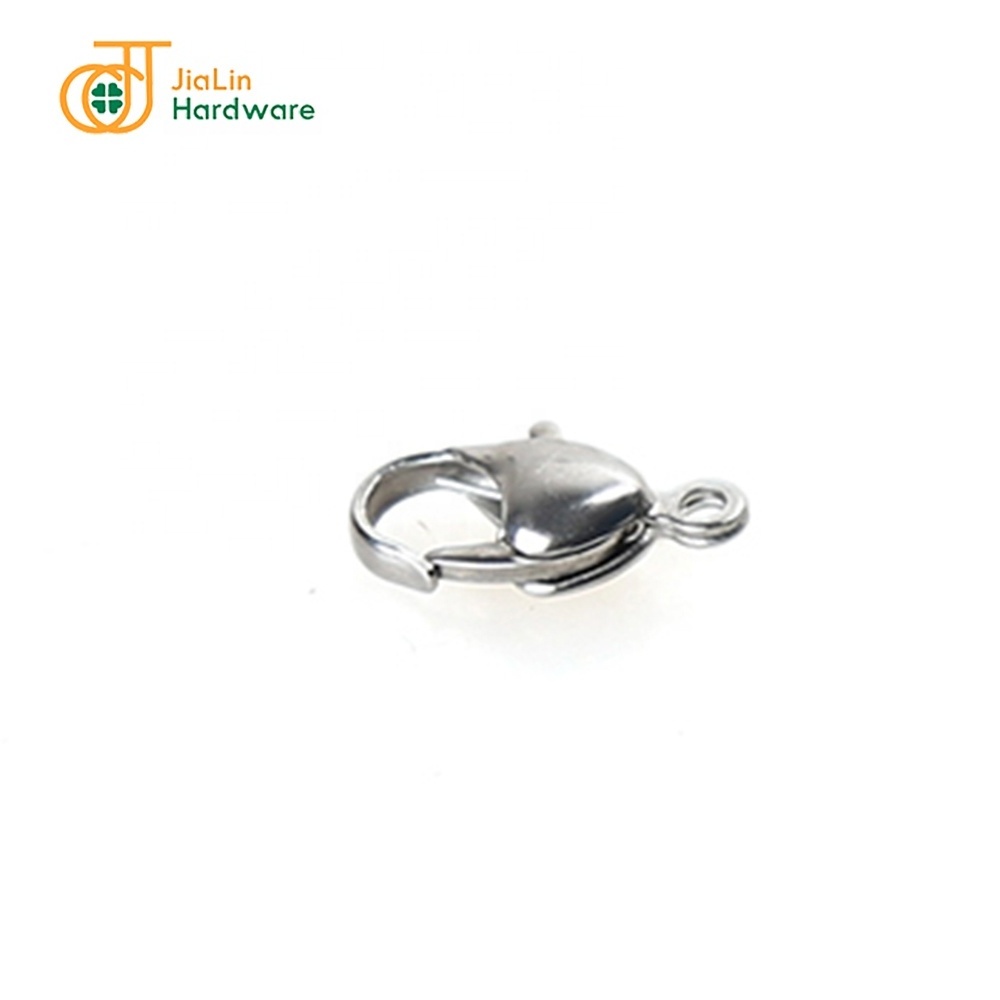 Custom jewelry components necklace bracelet connector 14mm stainless steel lobster clasp for jewelry making