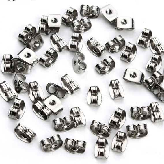 Promotional stainless steel earring back stoppers findings