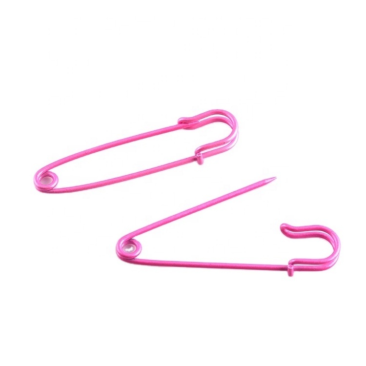 Pink cloth decorative skirt safety pin metal loop kilt pin safety